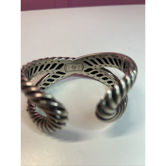 David Yurman Big Bold Cable Crossover Bracelet Sterling Silver 927 - Picture 6 of 9